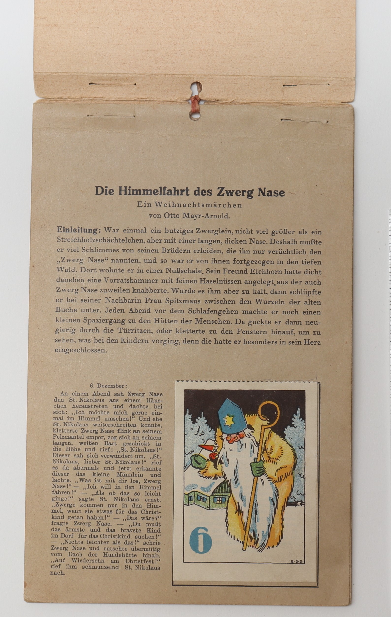 Die Himmelfahrt des Zwerg Nase, Ein Weihnachtsmärchen von Otto Mayr-Arnold , 1920-er Jahre. VK-19524